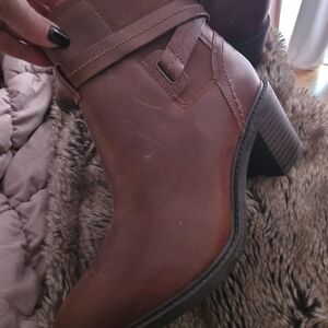 Clarks Rich Brown Ankle Booties